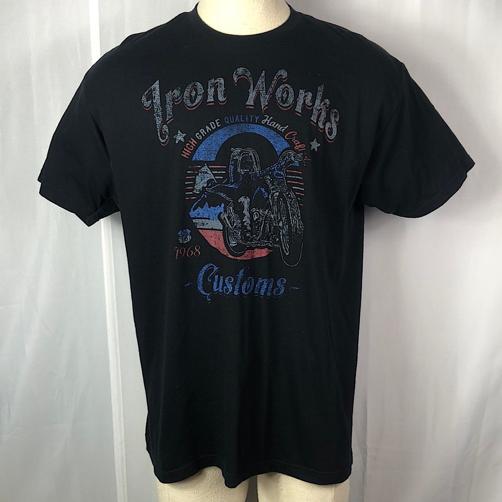 Iron Works Customs Black Short Sleeve T-Shirt